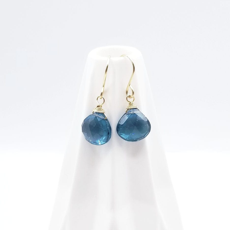 EAR-GF Gold Fill London Blue Topaz Drop Earrings