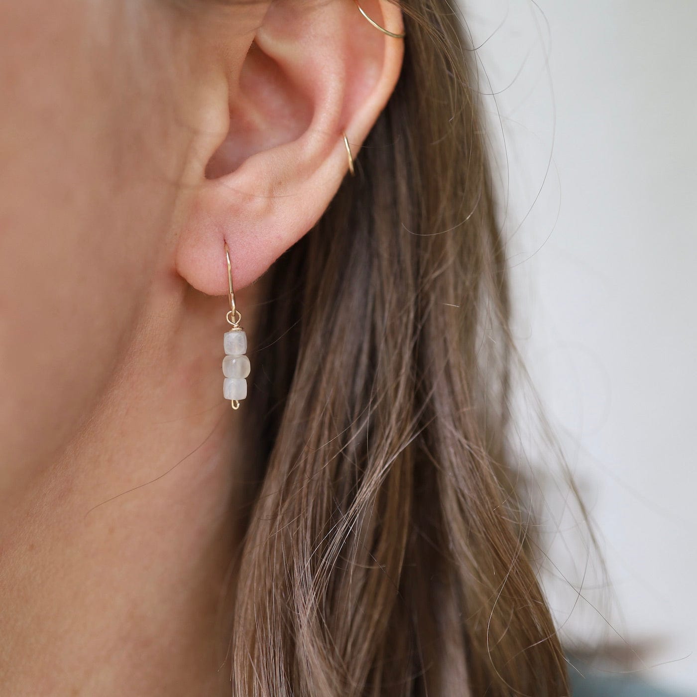 Moonstone Dew Drop Earrings – Leo Eleven Jewelry