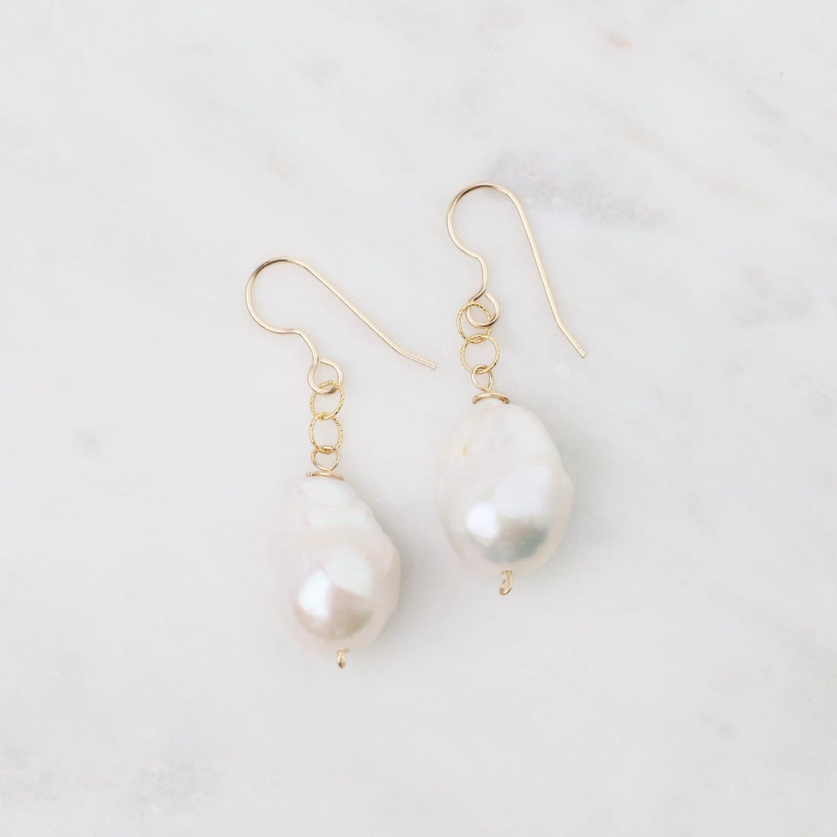 EAR-GF Gold Filled Baroque Pearl Drops Earrings
