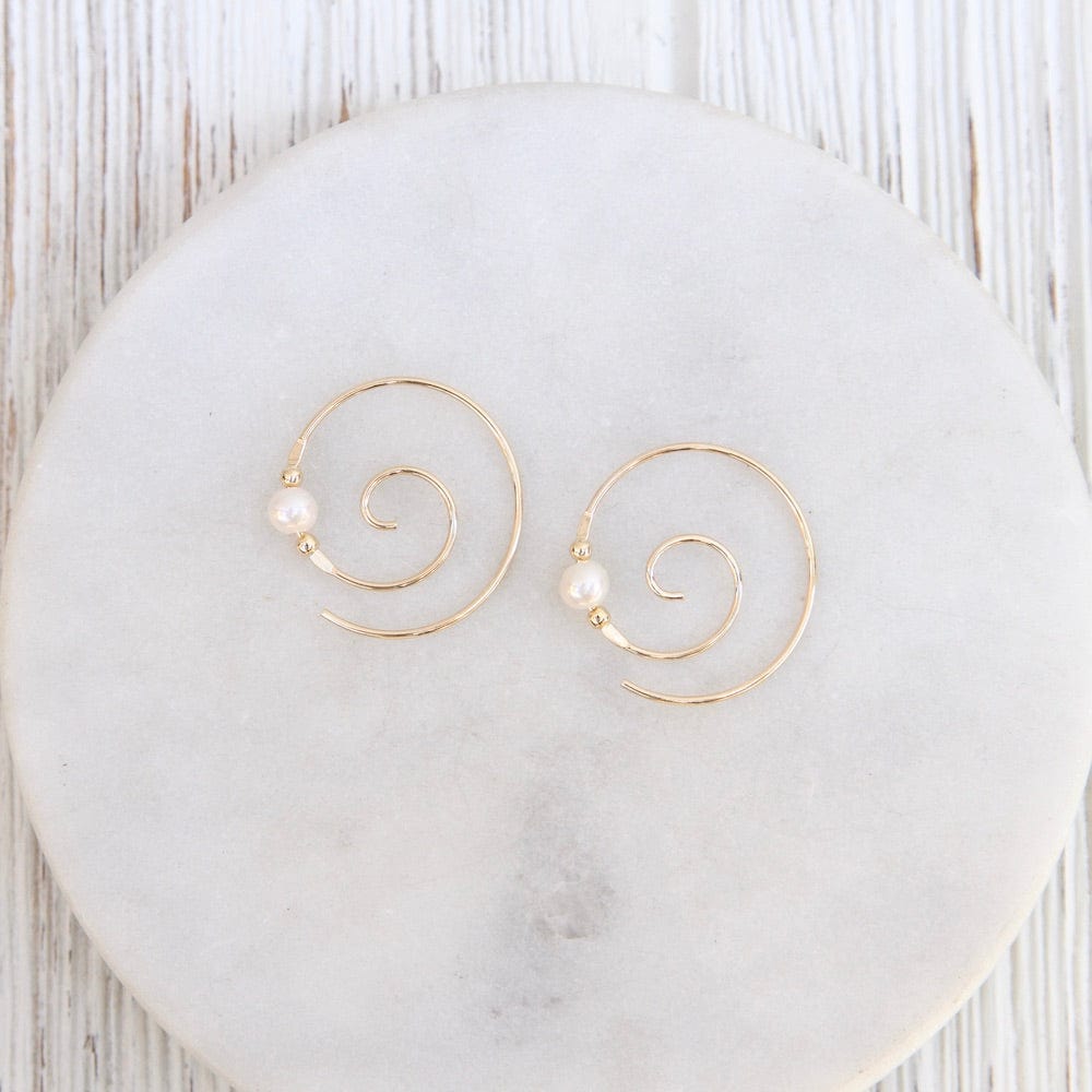 EAR-GF Gold Filled Coil with Pearls Earring