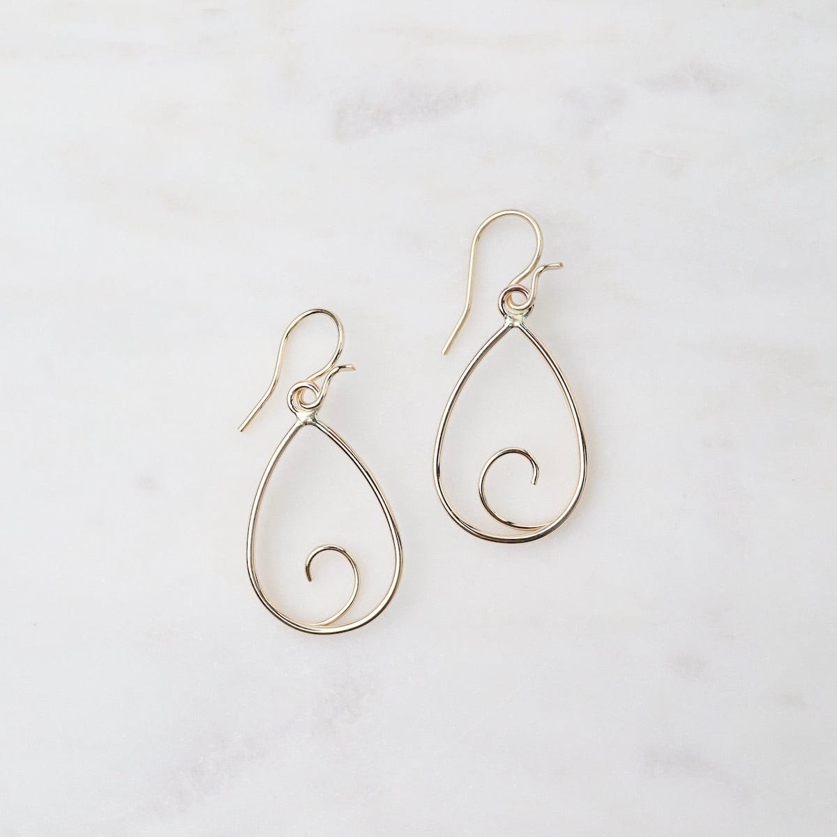 EAR-GF Gold Filled Coiled Wire Teardrop Earrings