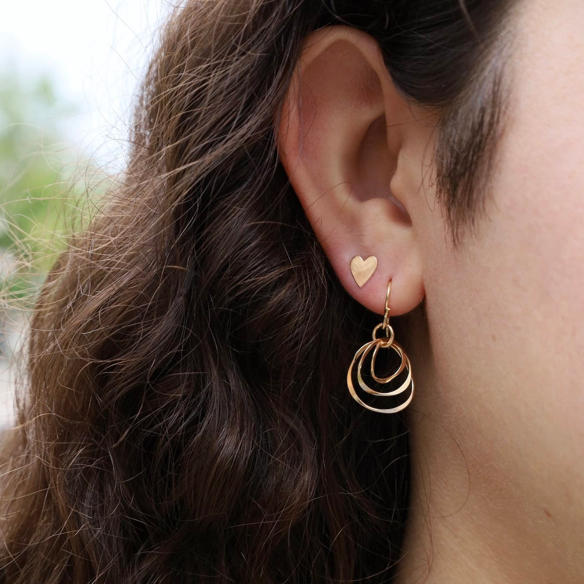 EAR-GF Gold Filled Curved Echo Link Earrings