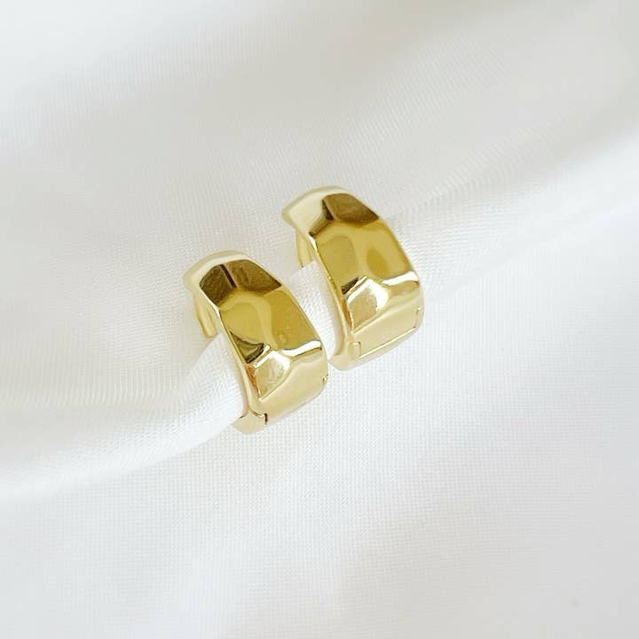 EAR-GF Gold Filled Dylan Hammered Hoops Earrings