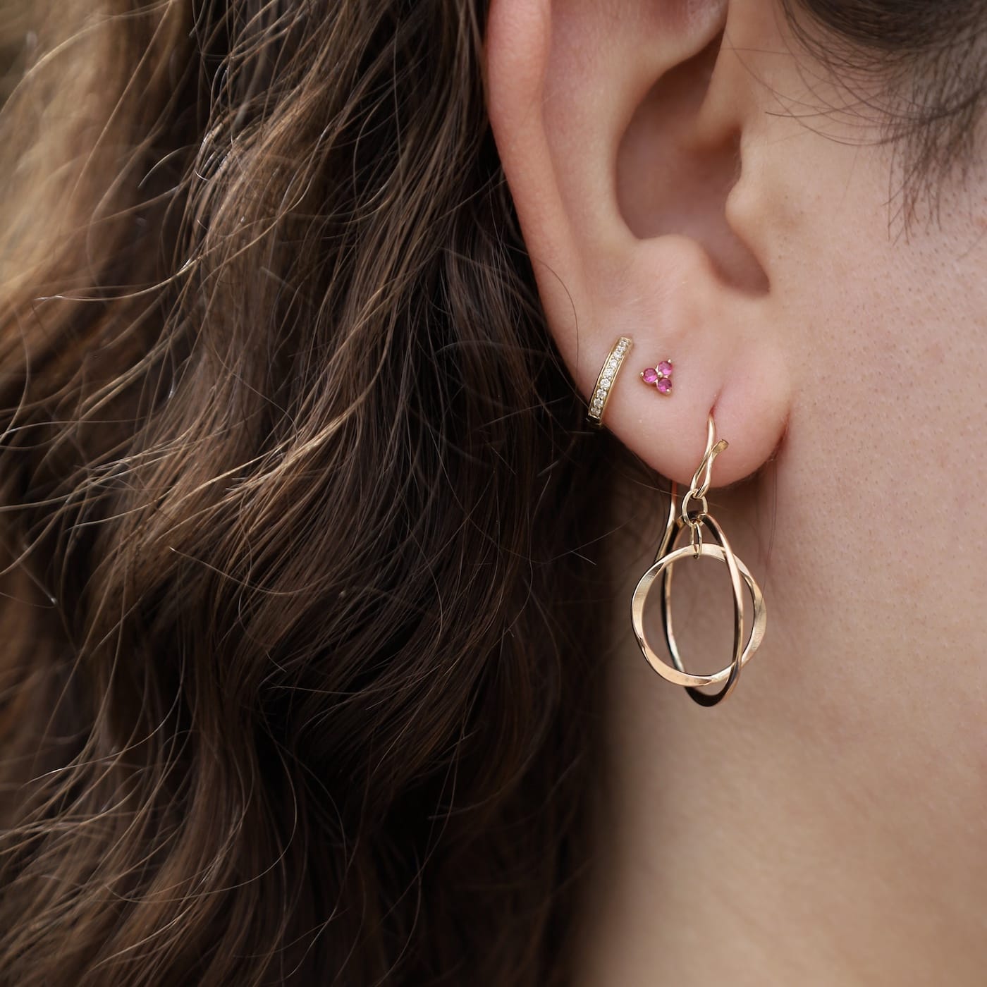 EAR-GF Gold Filled Encircled Link Earrings