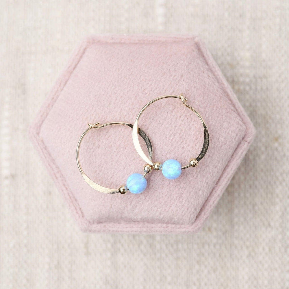 
                  
                    EAR-GF Gold Filled Opal Beaded Hoop Earrings
                  
                