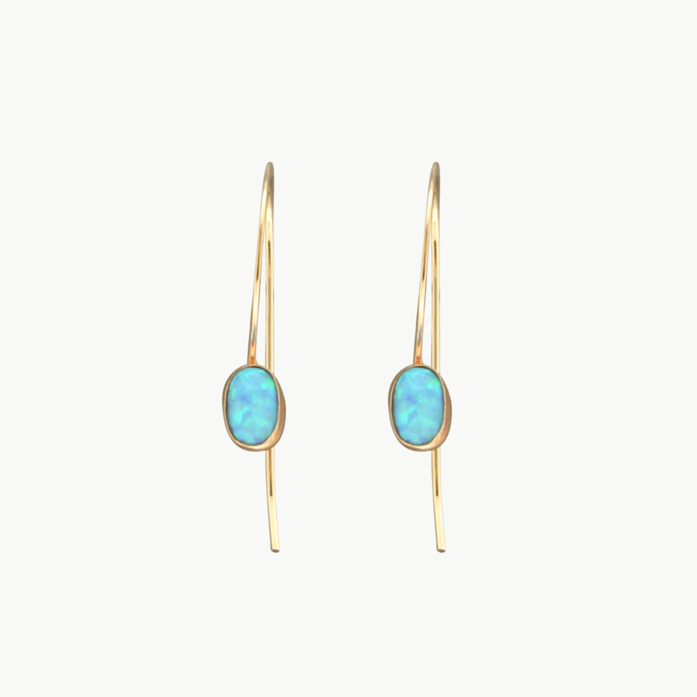 EAR-GF Gold Filled Opal Cabochon on French Wire Earrings