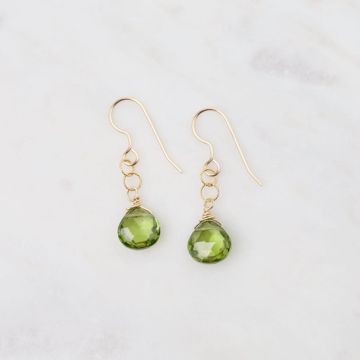 EAR-GF Gold Filled Peridot Drops Earring