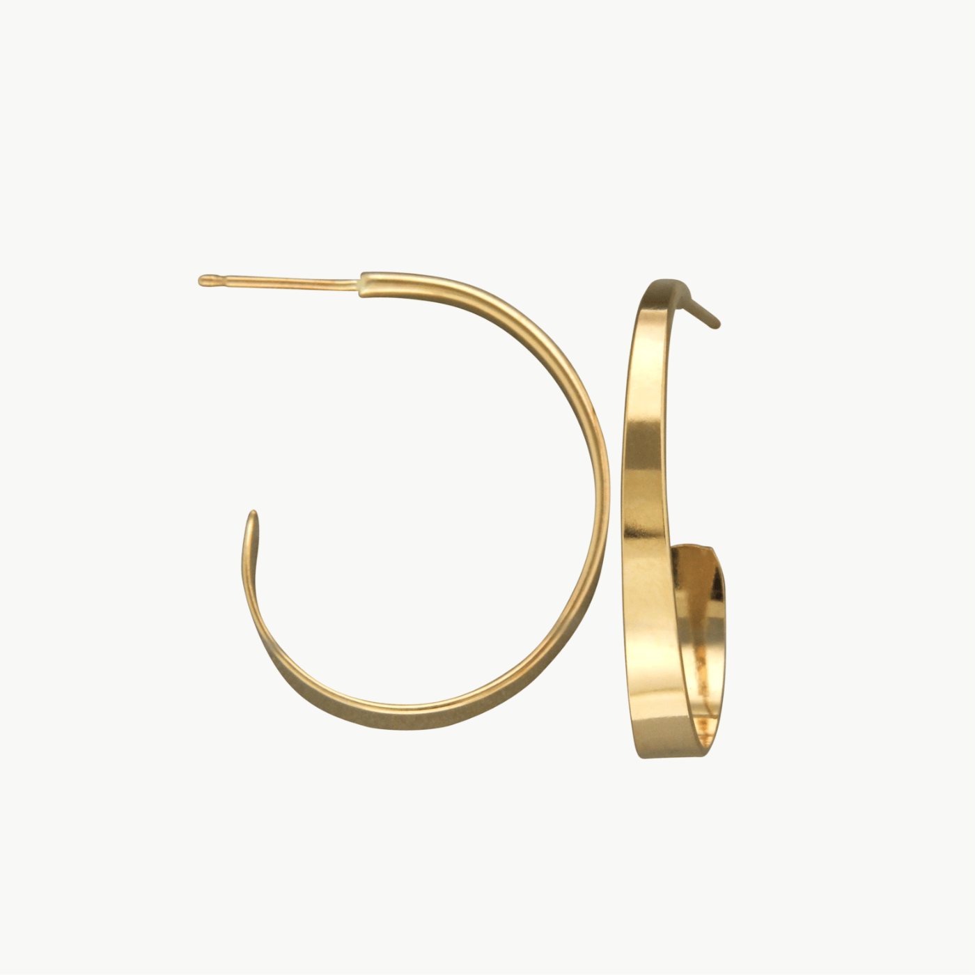 EAR-GF Gold Filled Post Comma Hoops