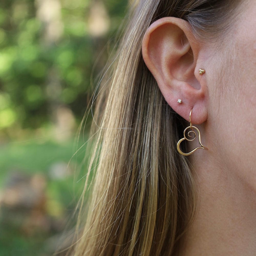 EAR-GF Gold Filled Scrolled Heart Earrings