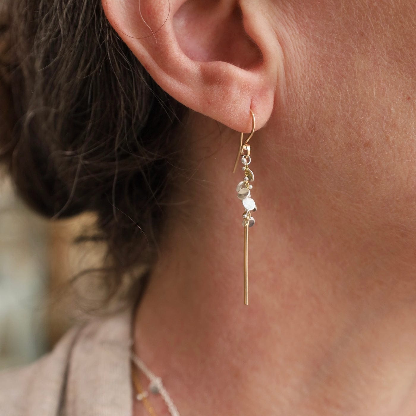 EAR-GF Gold Filled & Silver Small Confetti Stix Earrings