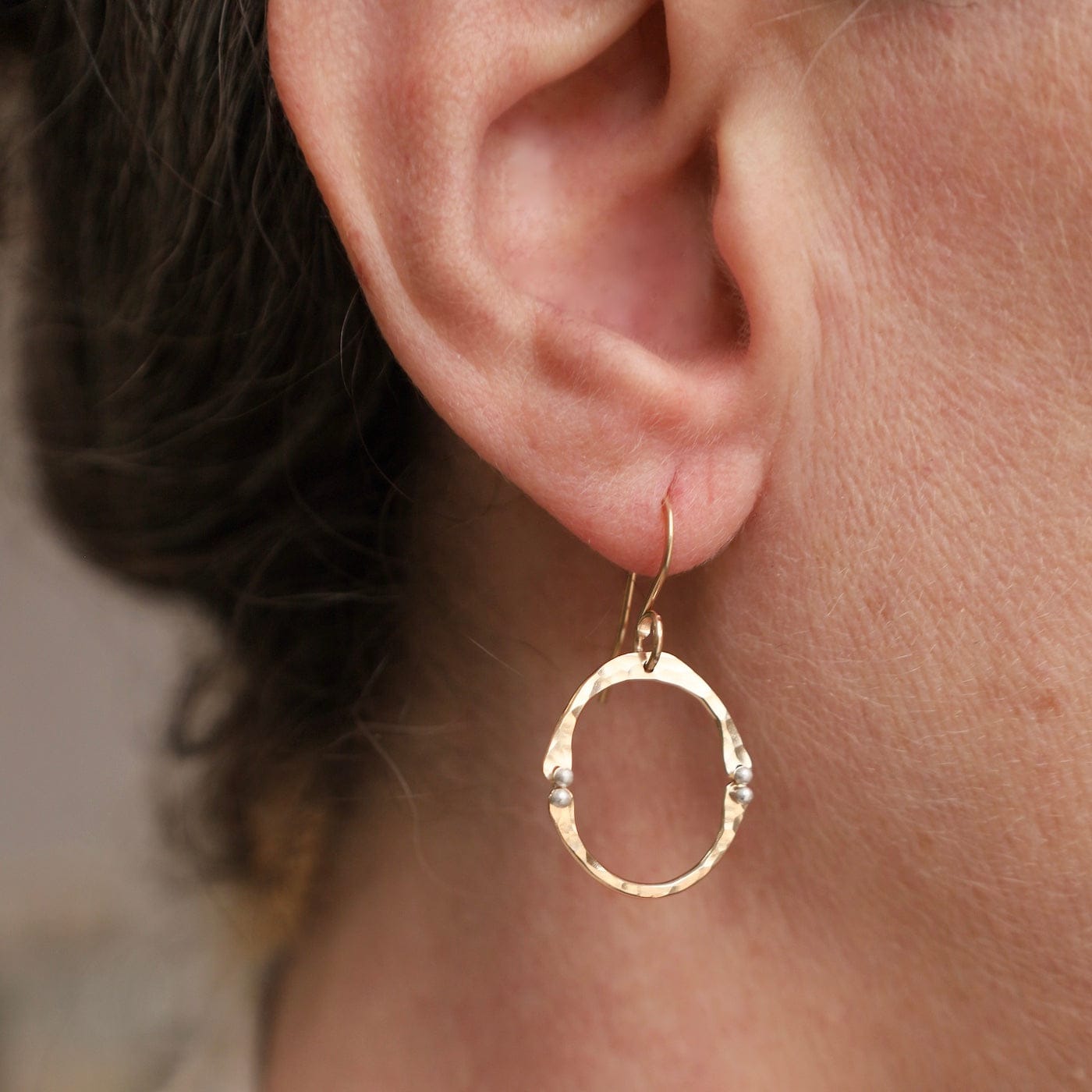 EAR-GF Gold Filled Small Double Jointed Hoops