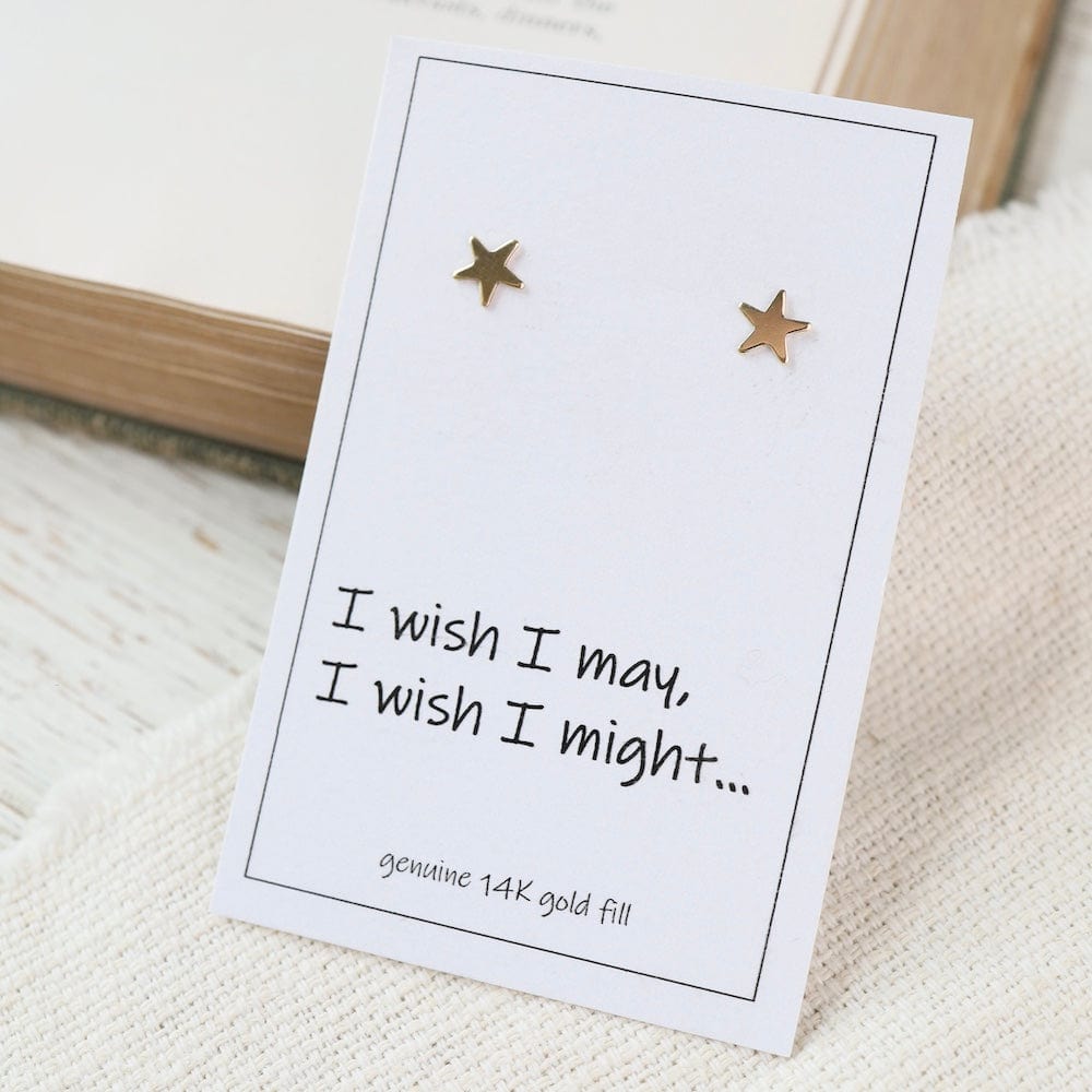 
                      
                        EAR-GF Gold Filled Star Posts on Card "I Wish I May, I Wi
                      
                    