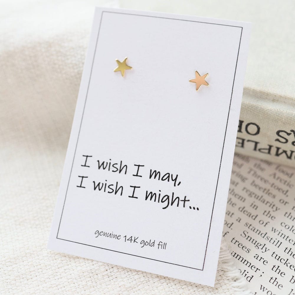 
                      
                        EAR-GF Gold Filled Star Posts on Card "I Wish I May, I Wi
                      
                    