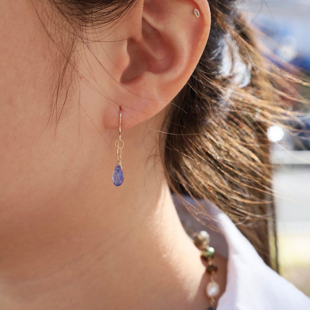 EAR-GF Gold Filled Tanzanite Drops Earring