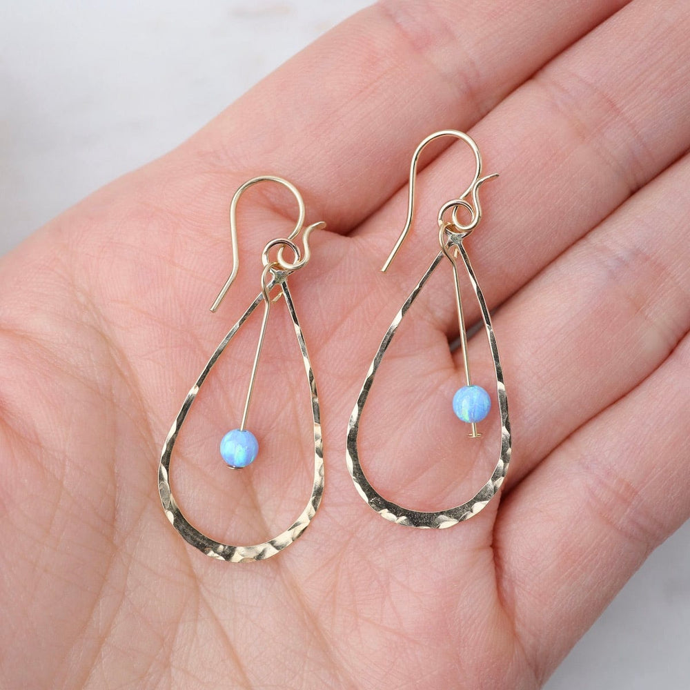 
                  
                    EAR-GF Gold Filled Teardrop with Hanging Blue Opal Ball Earrings
                  
                