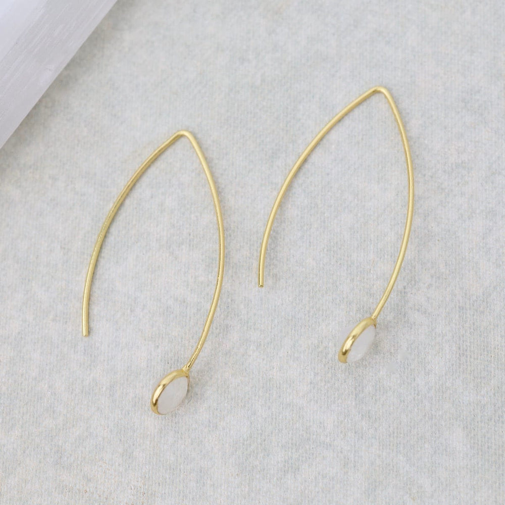 
                      
                        EAR-GF Gold Gilled Hair Pin Drop Earrings with Bezel Set
                      
                    