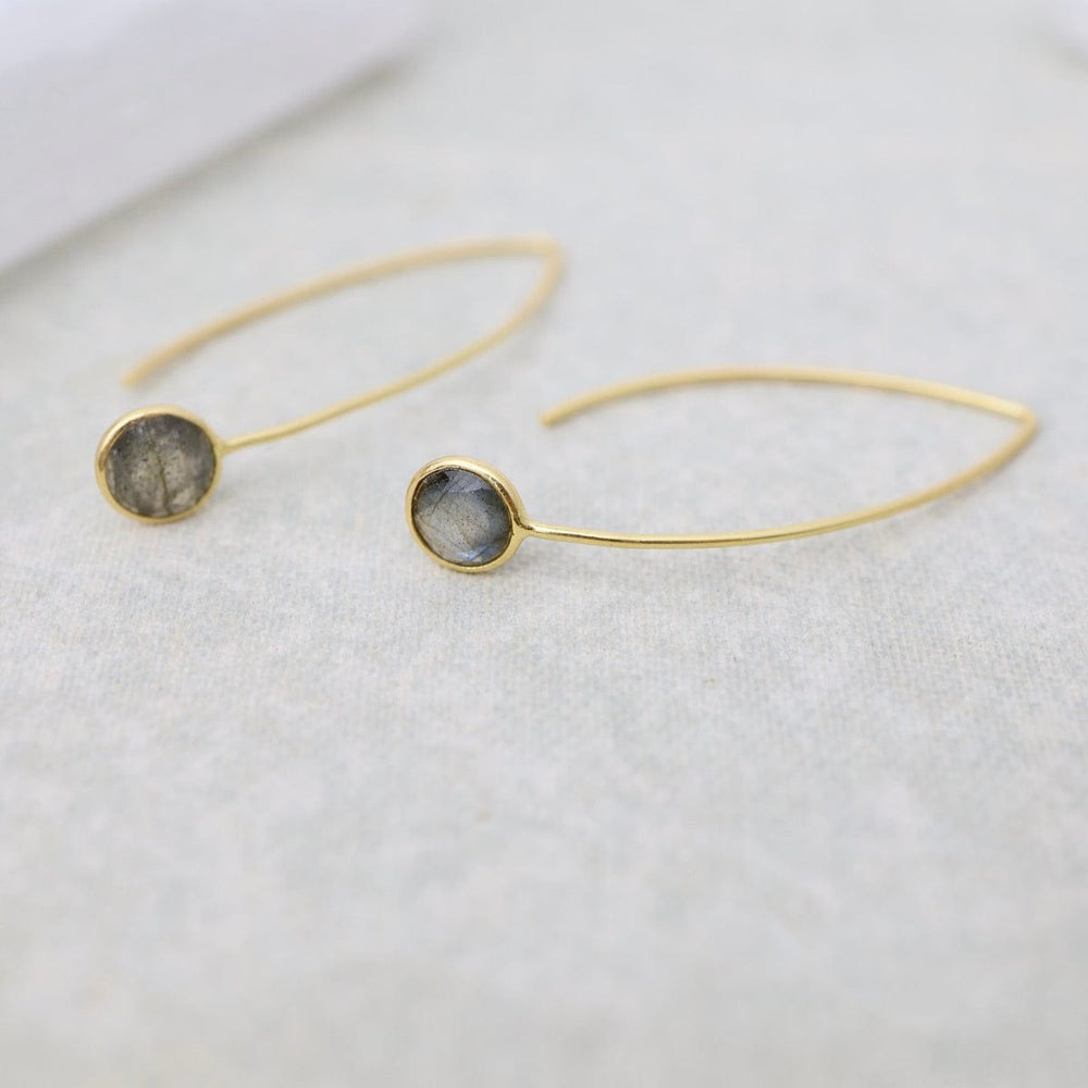 
                      
                        EAR-GF Gold Gilled Hair Pin Drop Earrings with Bezel Set
                      
                    