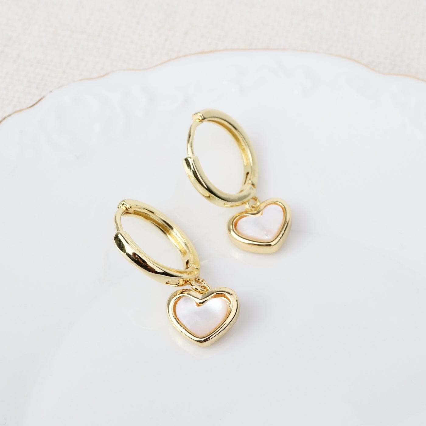 EAR-GF Gold Heart Huggie Hoops