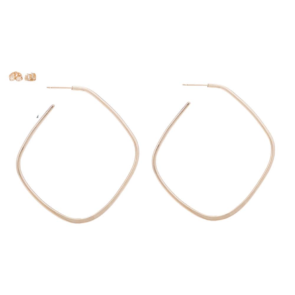 EAR-GF Gold Square Hoop Earrings