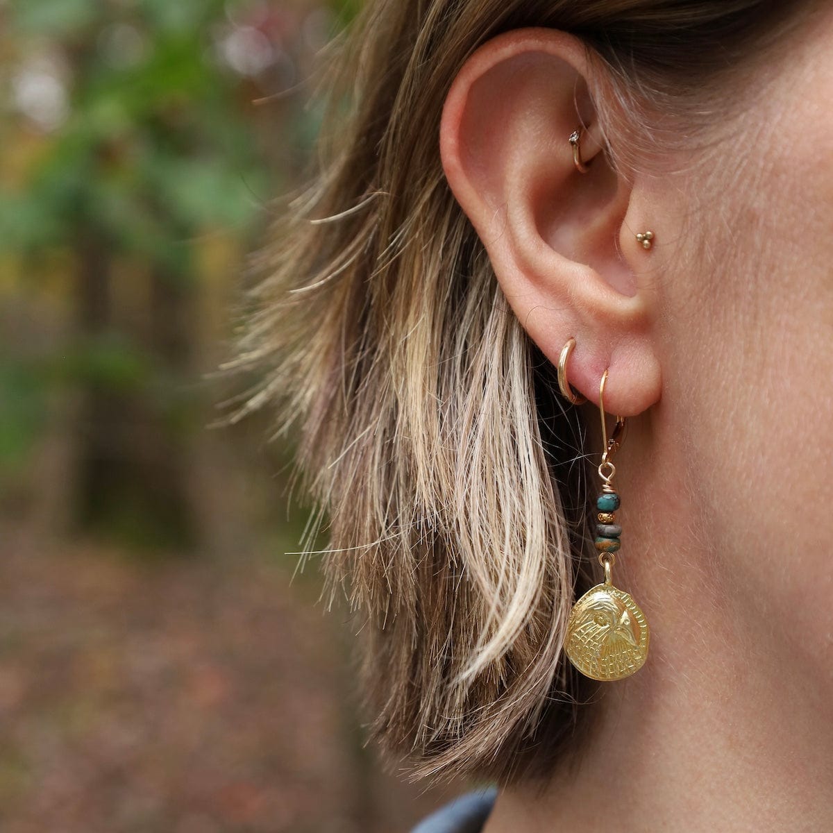 EAR-GF Golden Eagle Earrings