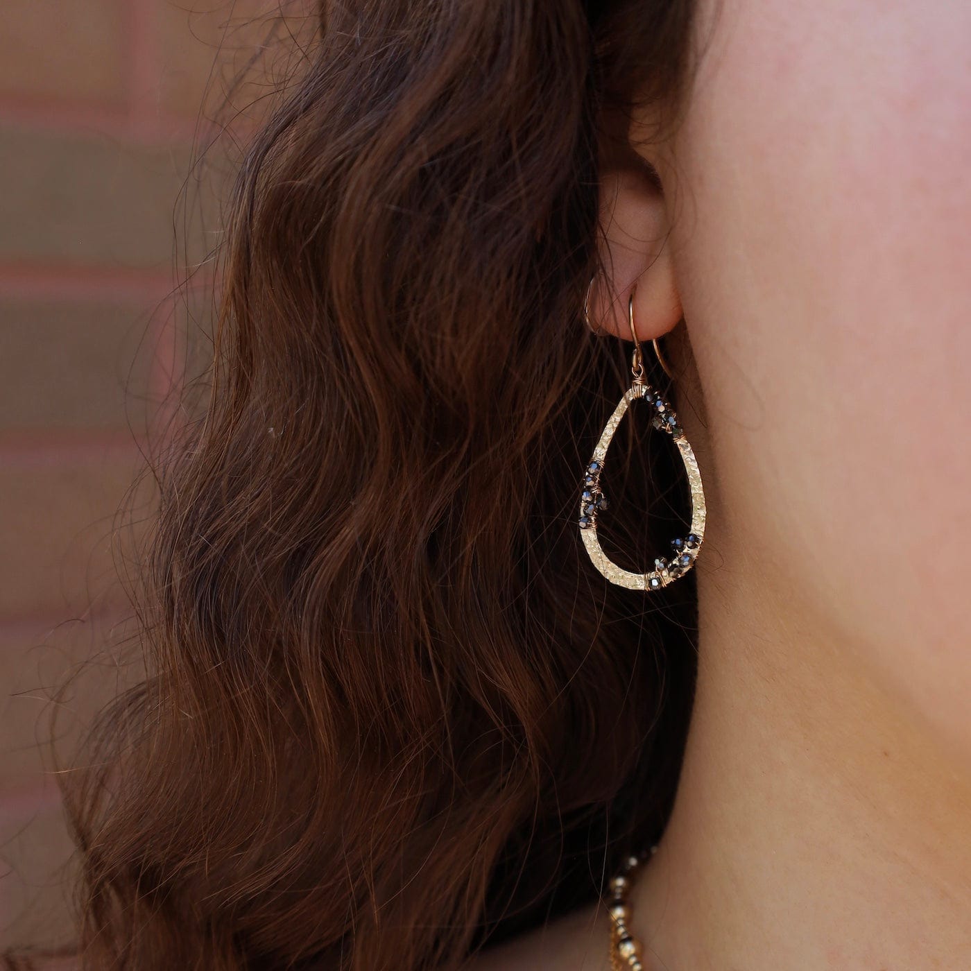 EAR-GF Golden Galaxy Teardrop Earrings