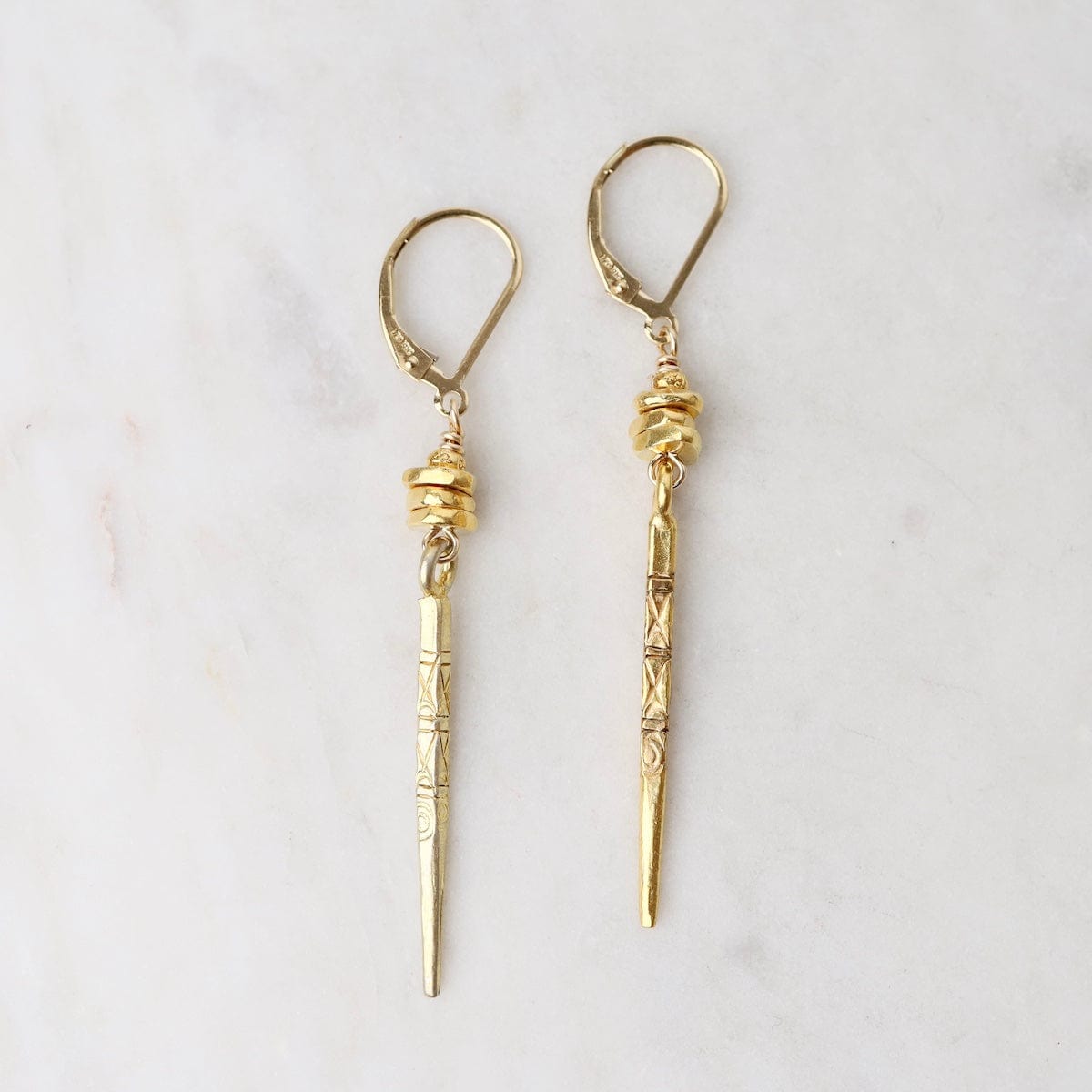 EAR-GF Golden Toothpick Earrings