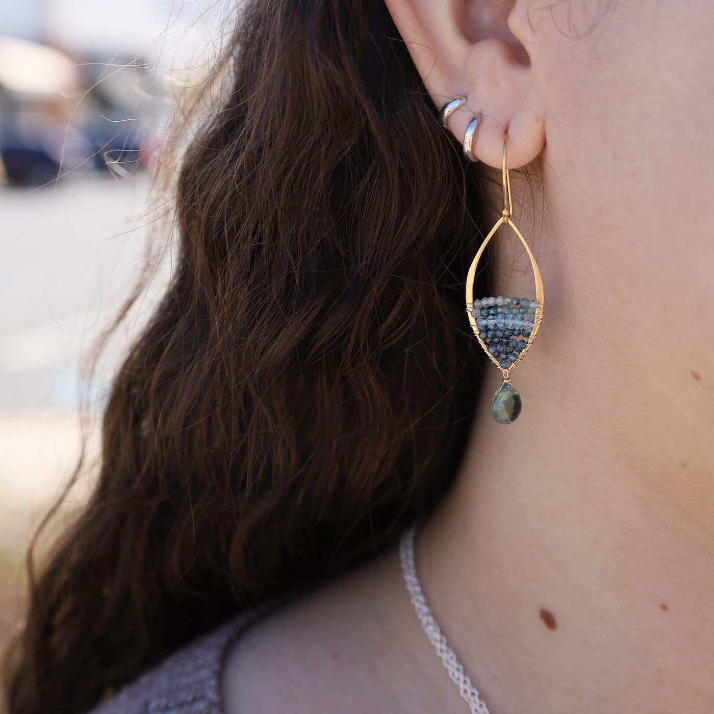 ear-gf Grandidierte Gold Marquis Earrings