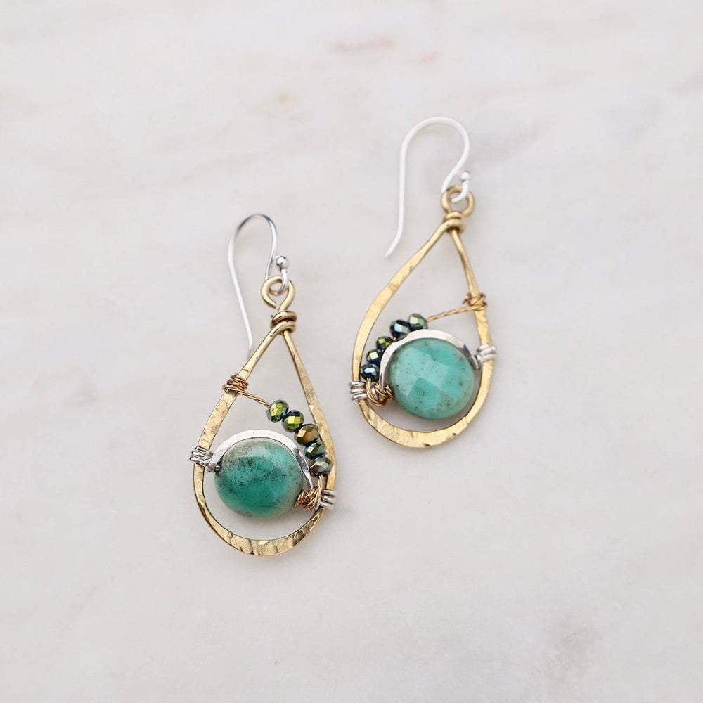 EAR-GF Green Dew Drop Earrings