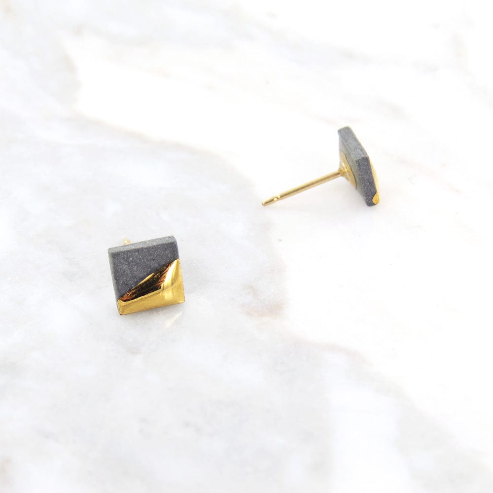 
                      
                        EAR-GF Grey Gold Dipped Square Studs
                      
                    