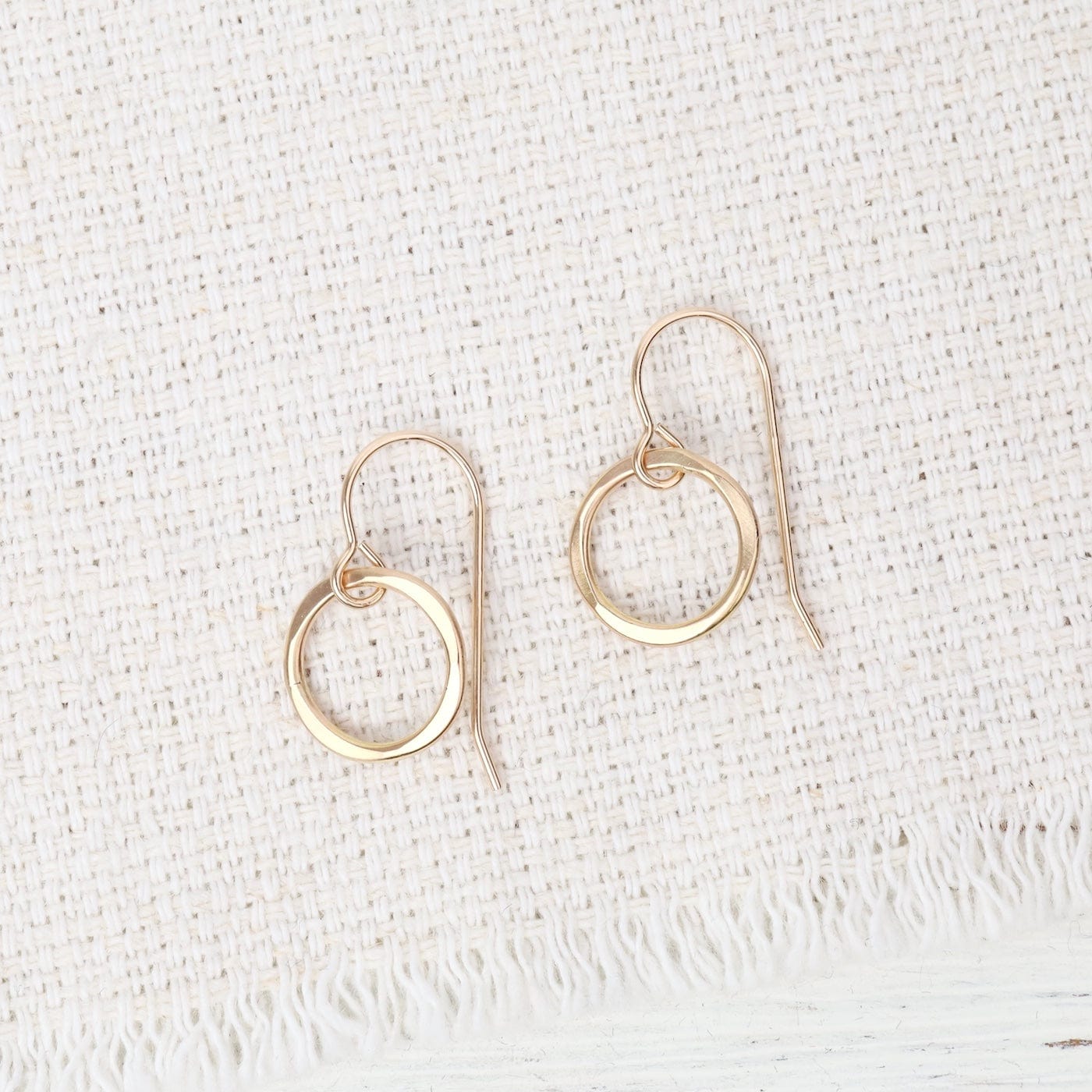 EAR-GF Hammered Circle Earrings