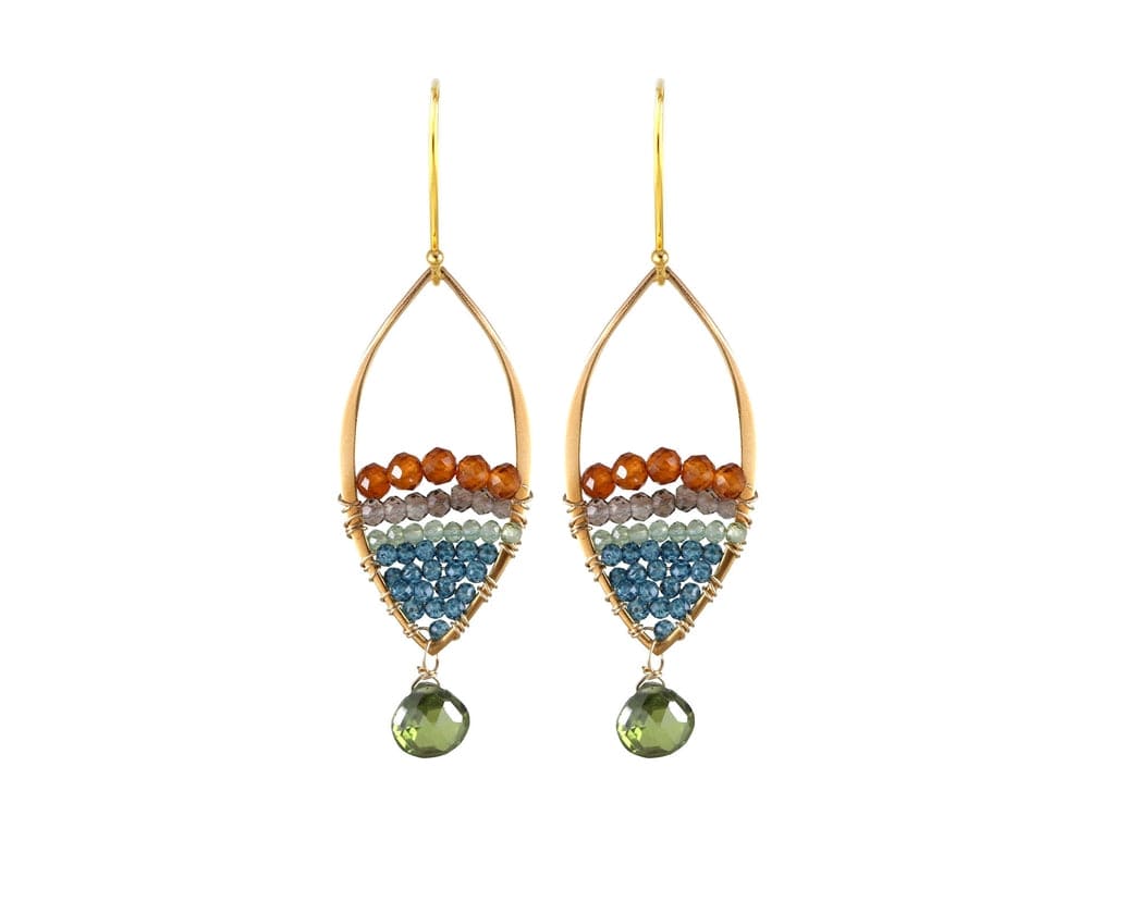 ear-gf Hessonite Garnet Gold Marquis Earrings