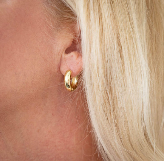 EAR-GF Jake Chunky Huggie Hoops Earrings Gold Filled
