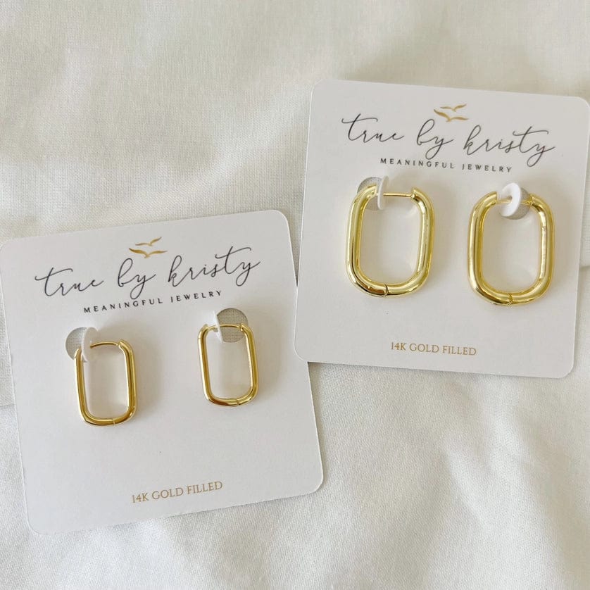 EAR-GF Kamryn Oblong Hoops Earrings Gold Filled Large