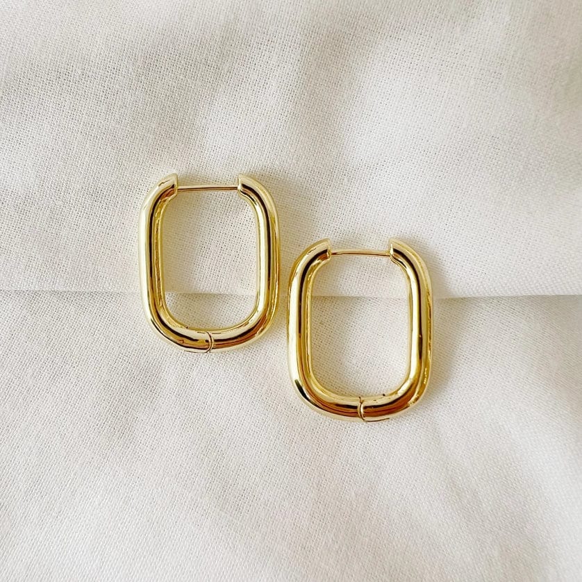 EAR-GF Kamryn Oblong Hoops Earrings Gold Filled Large