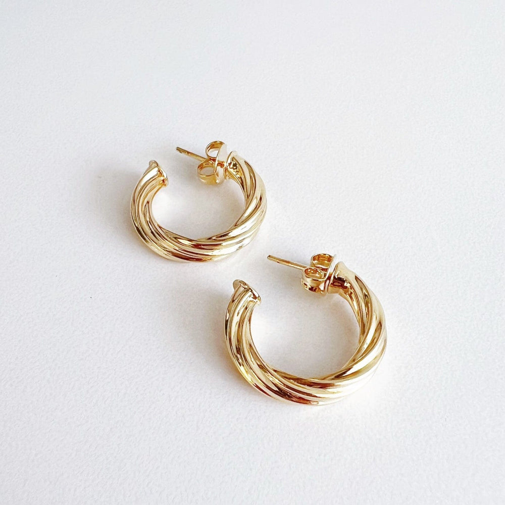 EAR-GF Kaylee Twist Hoops Earrings Gold Filled