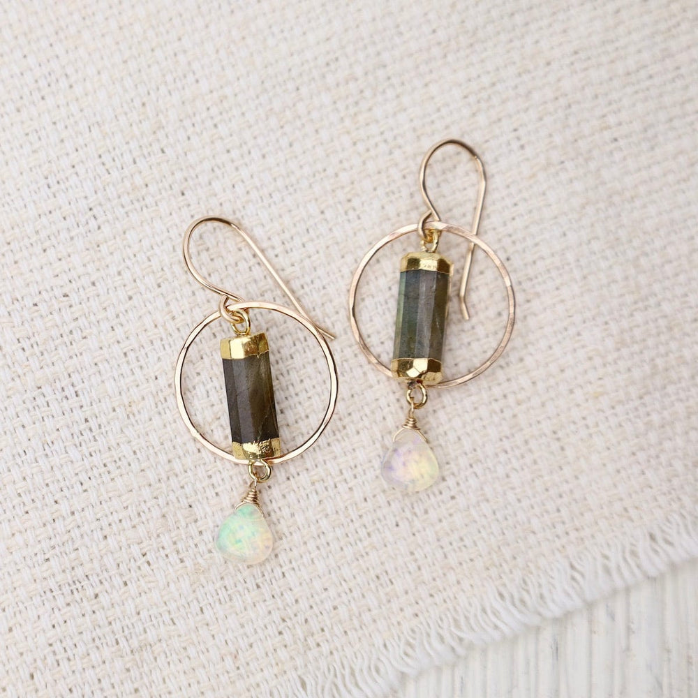 EAR-GF Labradorite and Opal Earrings