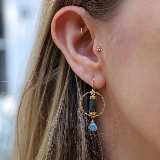 EAR-GF Labradorite and Opal Earrings