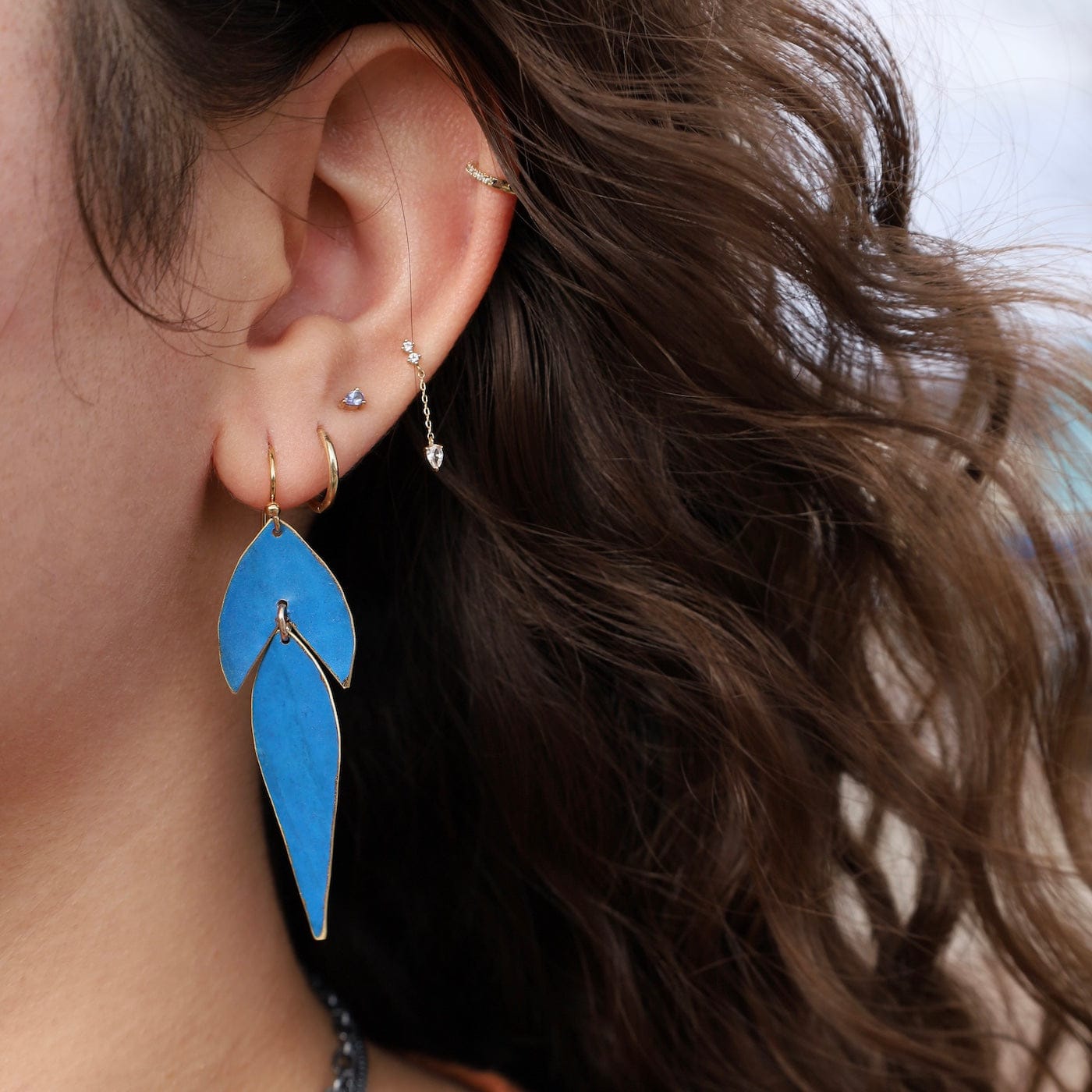 EAR-GF Lapis Patina Suni Earrings
