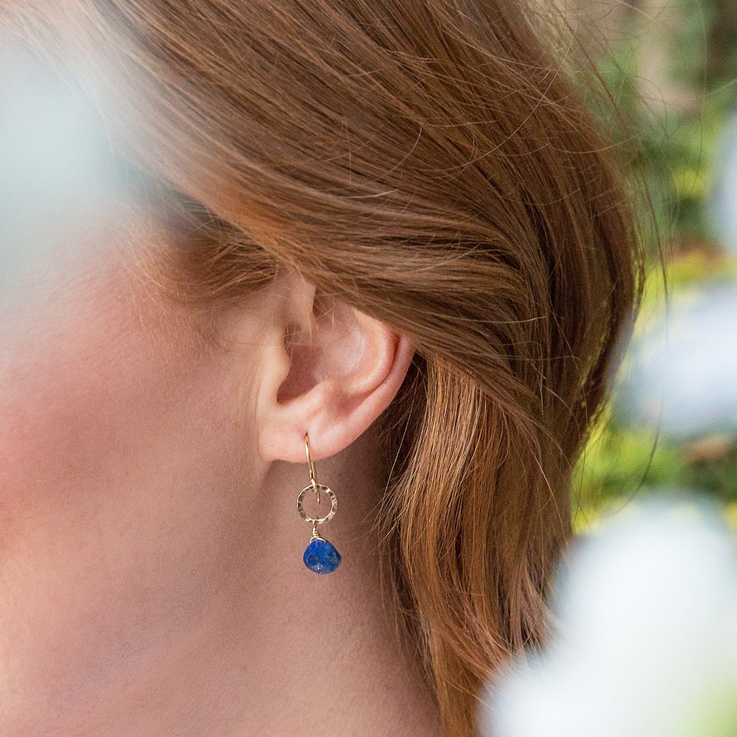 EAR-GF Lapis Peace Earrings