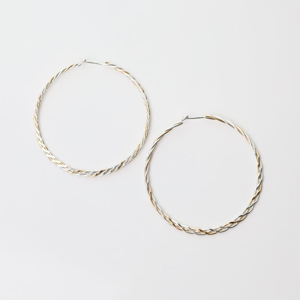 
                  
                    EAR-GF Large Mixed Sterling Silver & Gold Filled Braided Hoops
                  
                