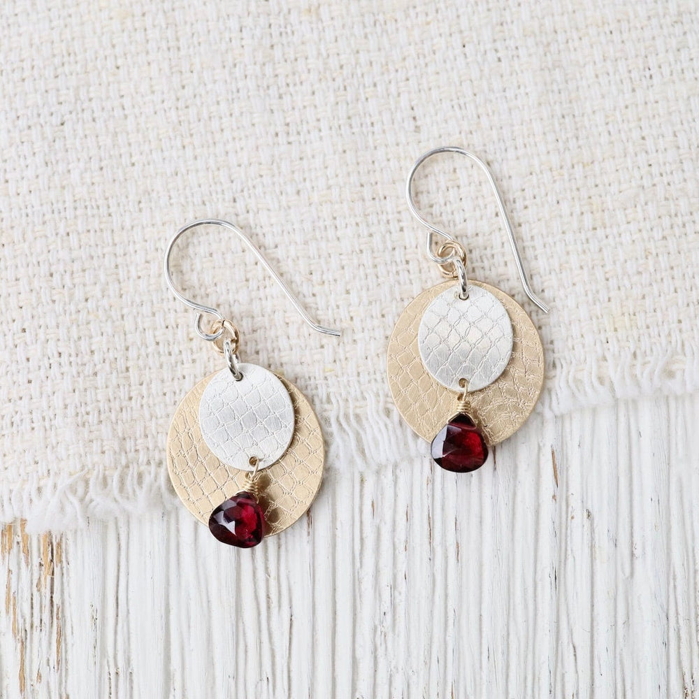 
                      
                        EAR-GF Layered Disk and Garnet Earrings
                      
                    