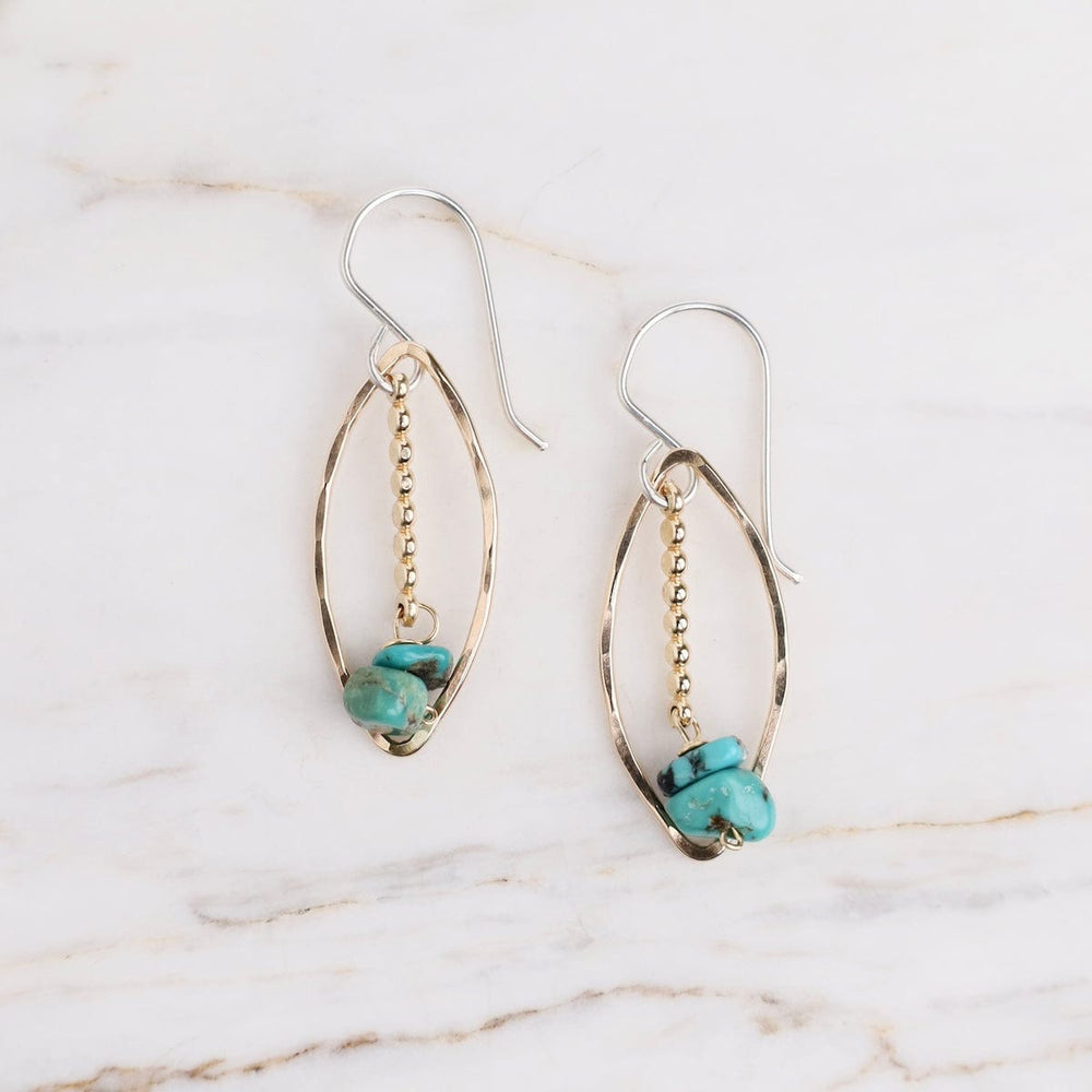 
                      
                        EAR-GF Marquise Frame with Turquoise Drop Earrings
                      
                    