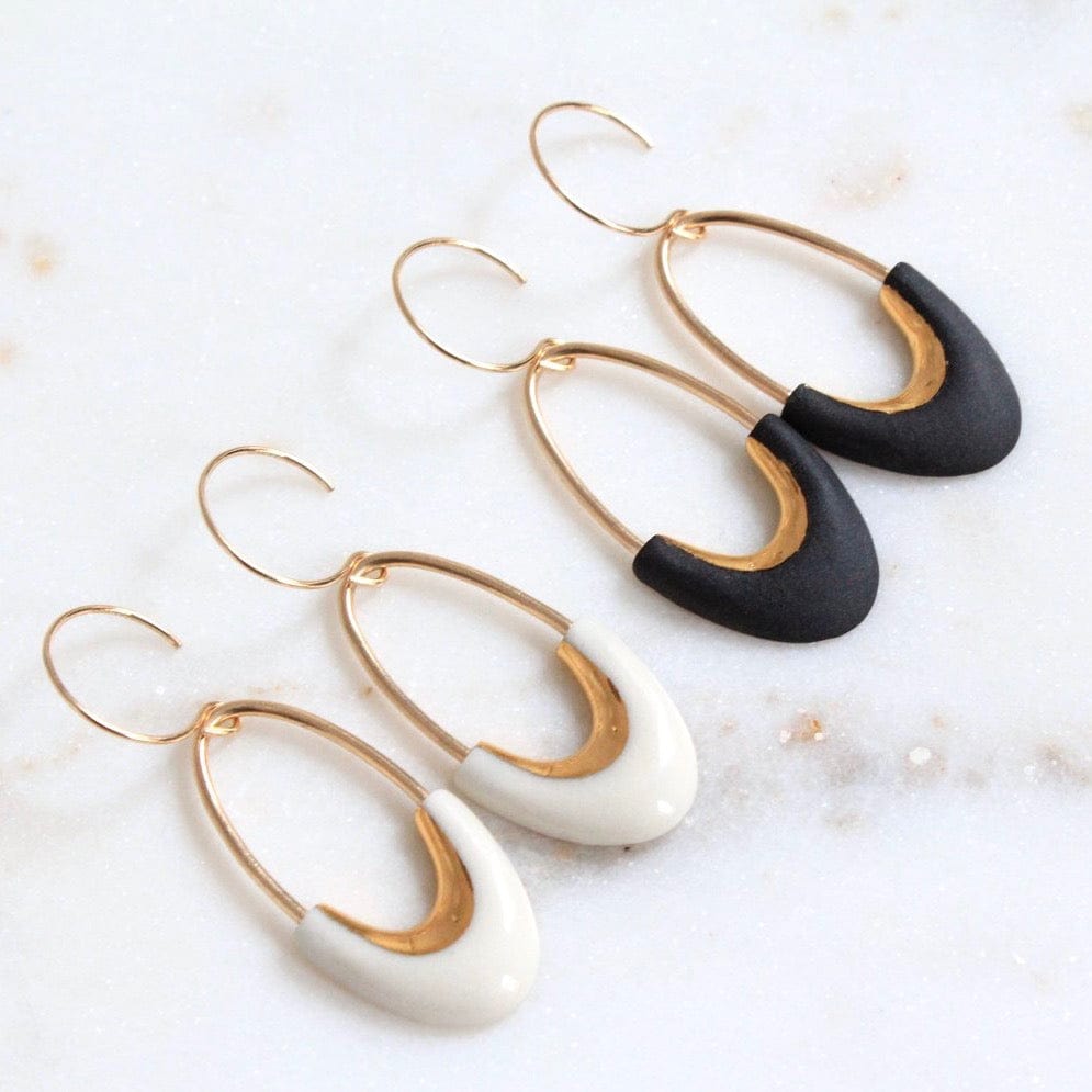 
                  
                    EAR-GF Matte Black Eden Oval Earrings
                  
                