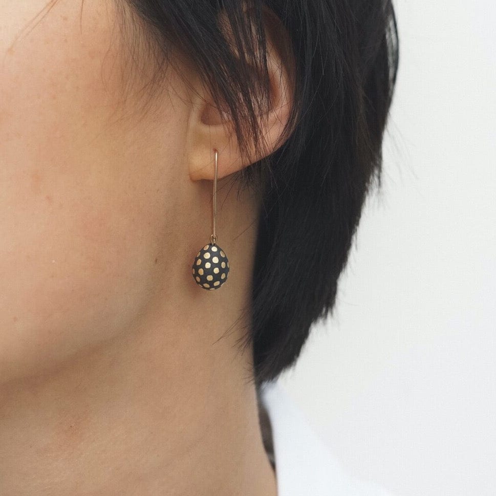 
                      
                        EAR-GF Matte Black Ladybug Teardrop Earrings
                      
                    