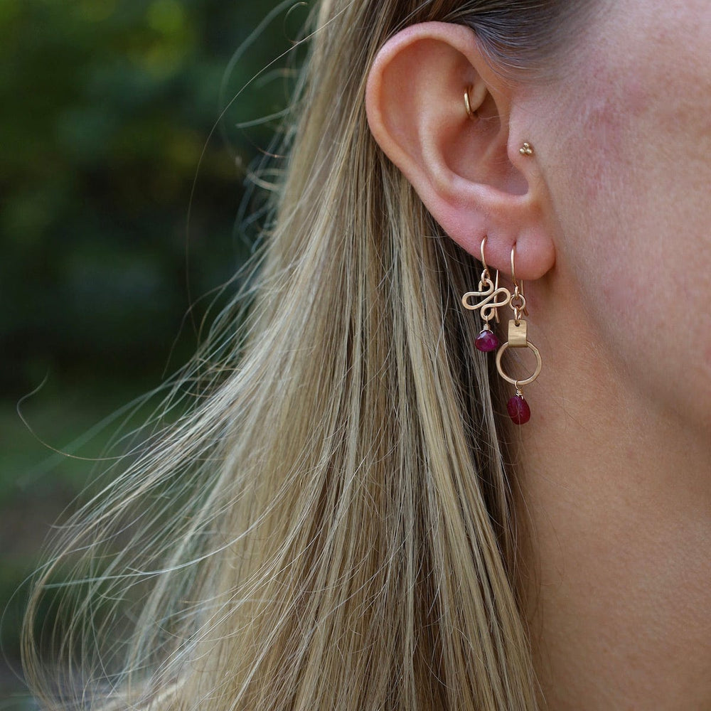 
                      
                        EAR-GF Mini Circle with Ruby Earrings
                      
                    