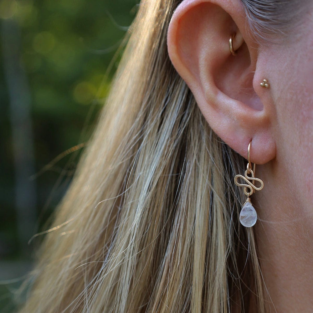 EAR-GF Mini Serpent Moonstone Earrings