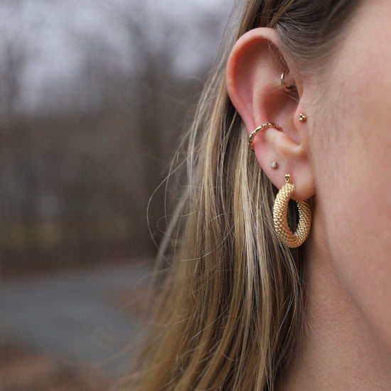 EAR-GF Montana Twist Hoops Earrings Gold Filled
