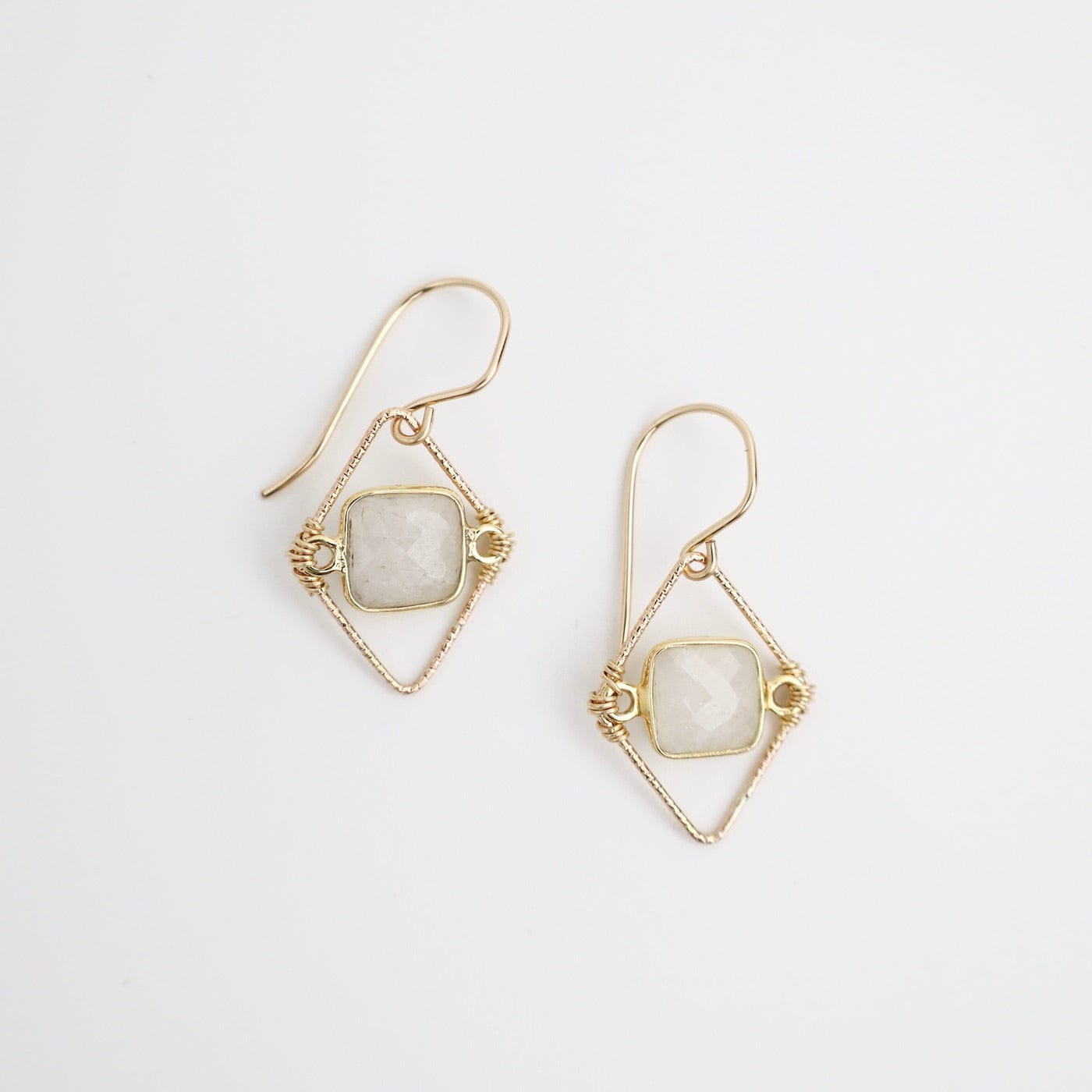 EAR-GF Moonstone Frame Earrings