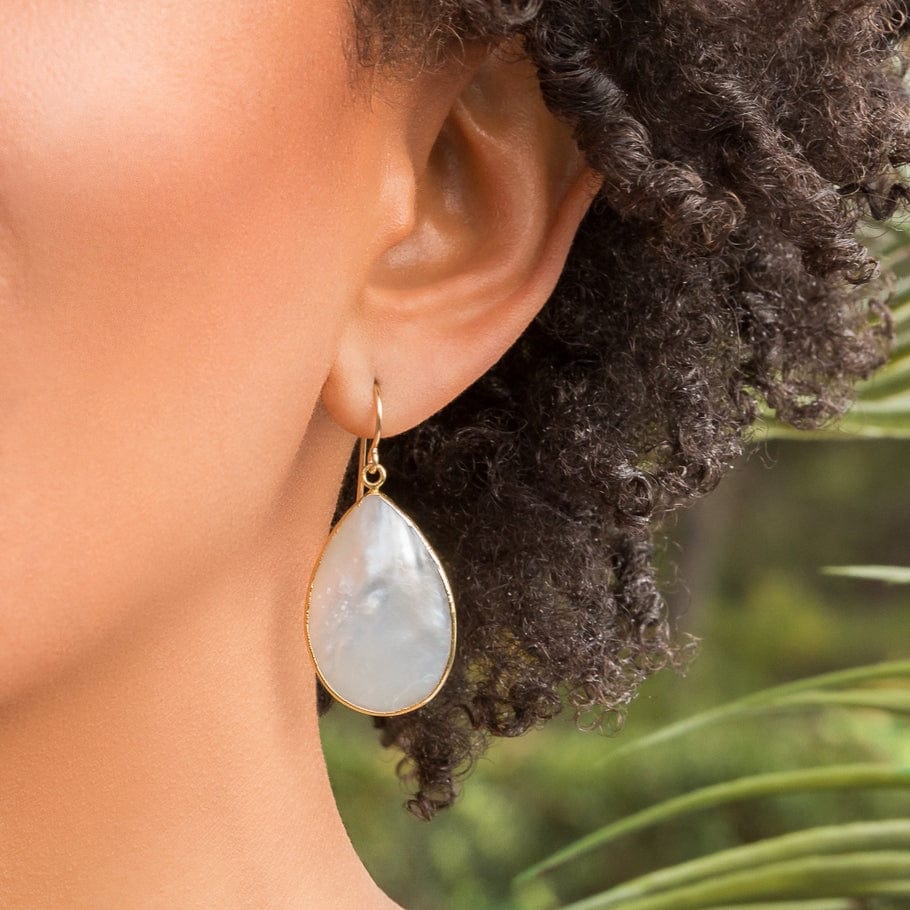 EAR-GF Mother of Pearl Teardrop Earrings