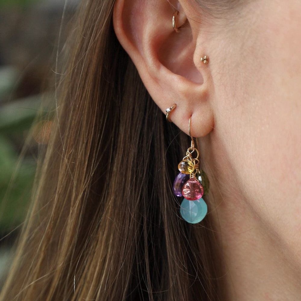 EAR-GF Multi Stone Drops Earrings